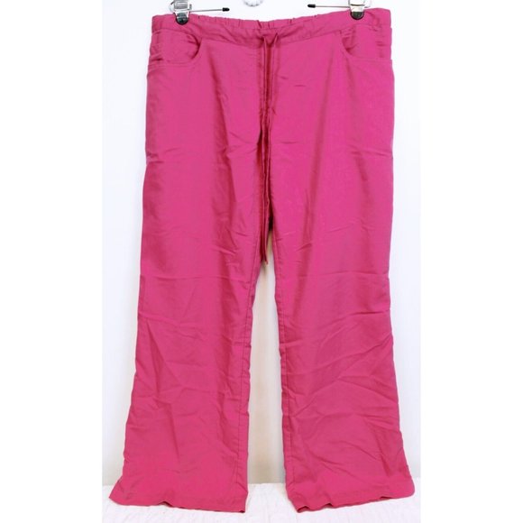 Grays Anatomy Professional Wear By Barco Pink Pants Scrubs Woman XL Drawstring - Picture 1 of 7